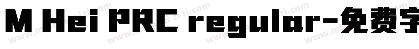 M Hei PRC regular字体转换